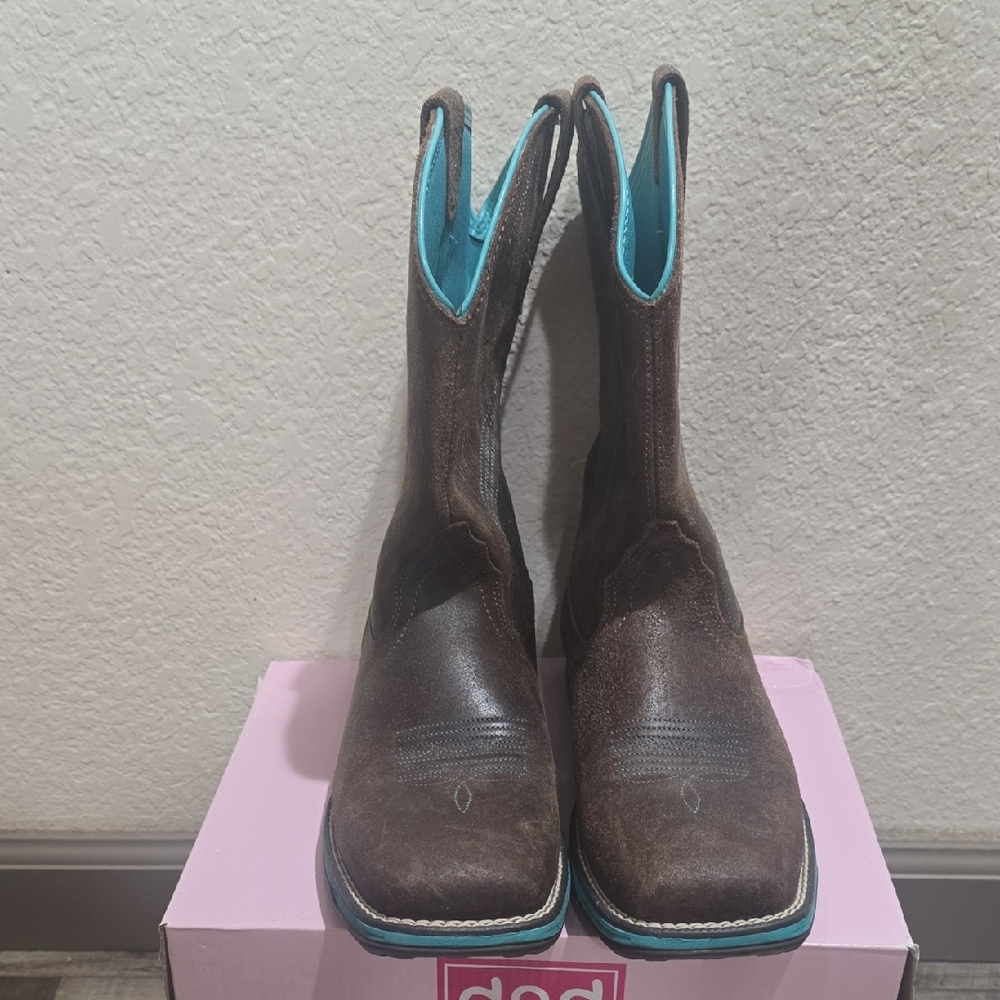 Ariat Brown and Blue Women's Boots